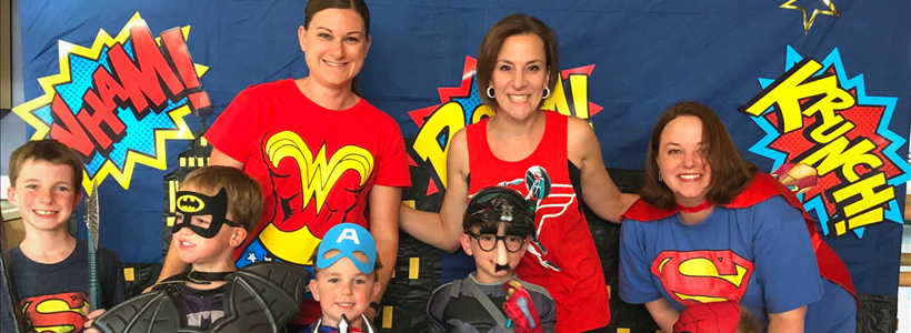 Mother and Son Superhero Dance